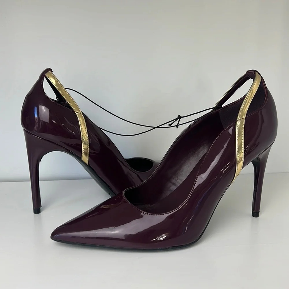 Marc Fisher Garlene Patent Leather Pointed Toe Heels - Picture 1 of 7